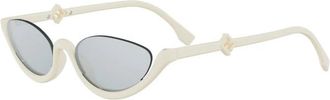 Fendi 25C Zonnebril - Dames - Zonnebrillen - Wit - 53 MM - Accessoires