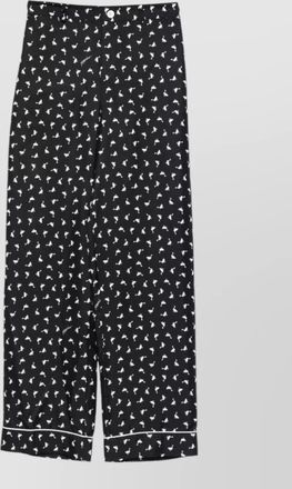 Moschino wide leg printed trousers back pocket