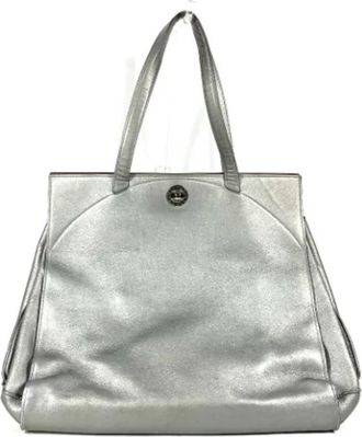 Bulgari Tweedehands leren schoudertassen - Dames - Vintage Shopper - Grijs - ONE Size - Leer - Vintage