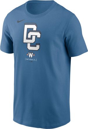 Nike Washington Nationals City Connect Large Logo Nike Mens MLB T-Shirt in Blue | N19948SWTL-SCA