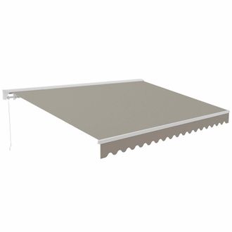 Oviala Toldo semi-integral de 2,50x2m en aluminio beige
