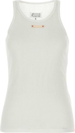 Maison Margiela White Cotton Blend Tank Top