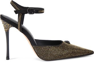 Kurt Geiger Womens Eagle Point Ankle Strap Heels - Black Fabric - Size UK 3