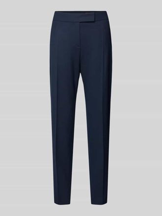 HUGO BOSS Regular Fit schmale Hose mit Viskose-Anteil Modell HILESA in Marine, Gr&ouml;&szlig;e 34