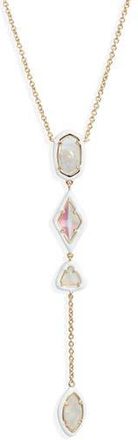 Kendra Scott Greta Y-Necklace in Gold Ivory Mix at Nordstrom Rack
