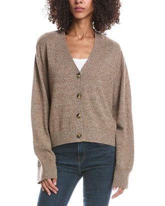 Brodie Luxe High V-Neck Cashmere Sweater Cashmere Cardigan