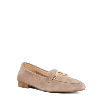 Dune London Womens Ladies Gladia - Leather Almond Toe Loafers - Taupe Patent Leather - Size UK 3