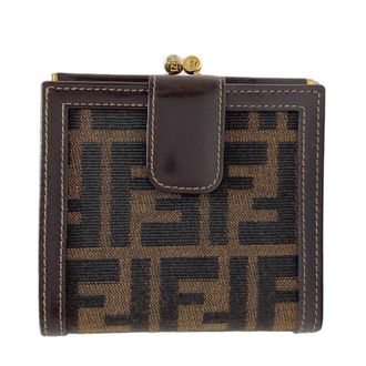 Fendi Brown Canvas Leather Wallet (Bi-Fold) (Pre-Owned)