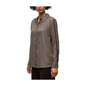 Street One Shirts, female, Brown, Size: XL Viscose Blouse with Classic Design