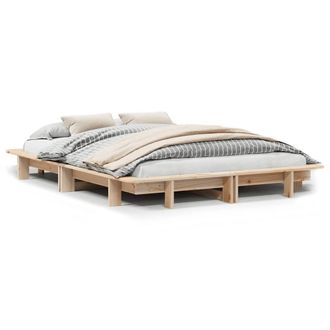 Berkfield Home Bed Frame without Mattress 120x190 cm Small Double Solid Wood Pine in Brown