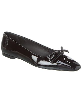 Ferragamo Annie Bow Patent Flat