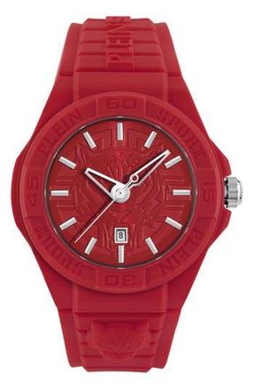 Plein Sport New Fearless Silicon Strap Watch, 46mm in Red at Nordstrom Rack