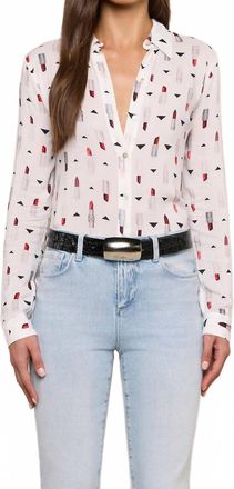 L'agence Holly Blouse In Ivory Multi