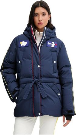Rossignol Chaqueta de plum&oacute;n con adornos de parches JCC - Sport - Mujer - Azul - L