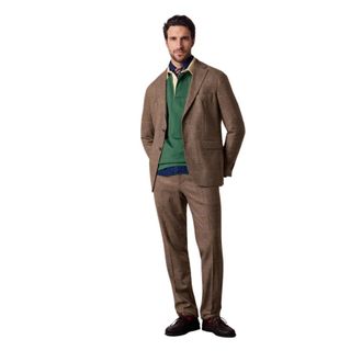 Brooks Brothers Traje de Pr&iacute;ncipe de Gales - Suits - Hombre - Marr&oacute;n - 2XL