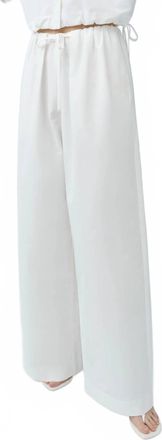 Jonathan Simkhai Rhea Wide Leg Pant In White