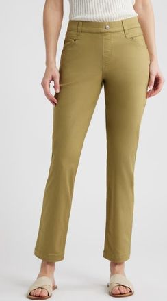 Hue Crosshatch Denim Straight Leg Leggings in Boa at Nordstrom, Size X-Large