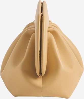 Themoir&egrave; Womens Vegan Leather Bag Beige Handbags Hand