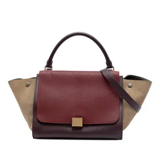 Celine Pre-owned Celine Medium Tricolor Leather Trapeze Satchel Ladies UUPZBFPN3X86QDV3