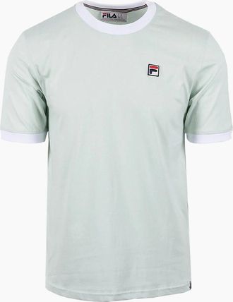 Fila Mens FILA MARCONI ESSENTIAL RINGER T-SHIRT SURF SPRAY/WHITE - Green - Size: 40