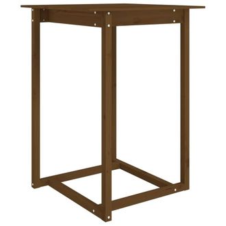 Berkfield Home Bar Table Honey Brown 80x80x110 cm Solid Wood Pine | Size: 80 x 80 x 110 cm