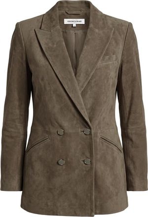 Veronica Beard Chaqueta Oria de ante con dickey - Jackets - Mujer - Marr&oacute;n - M
