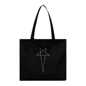 Rick Owens Temple Shopper Tote Bag - Dames - Tassen - Zwart - Maat: ONE Size Zijde