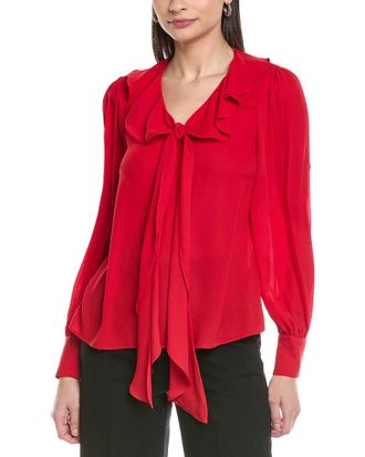 CeCe by Cynthia Steffe Cece Ruffle Tie V-Neck Top