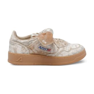 Autry Medalist Low - Dames - Sneakers - Beige - 36 EU - Katoen - Schoenen