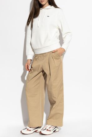 Lacoste Sweatshirt With Logo Patch, Womens, White