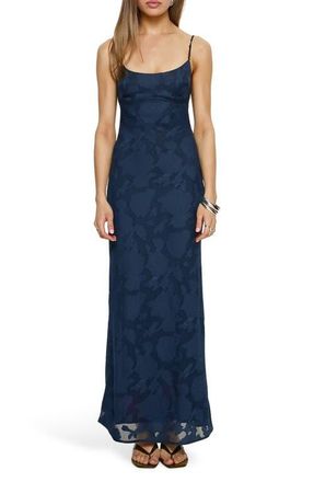 Princess Polly Ariadne Backless Maxi Dress in Navy at Nordstrom, Size 10