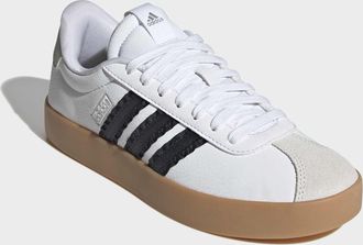 adidas Sneaker ADIDAS SPORTSWEAR VL COURT 3.0, Damen, Gr. 38,5, cloud wei&szlig;, core schwarz, orbit grau, Leder, Textil, Schuhe Sneaker