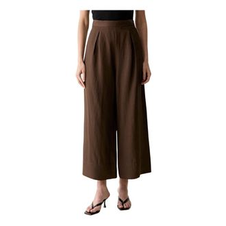 Vicolo Broeken, Dames, Bruin, L, Linnen, Culottes