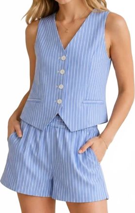 Drew Kiana Shorts In Blue Stripe