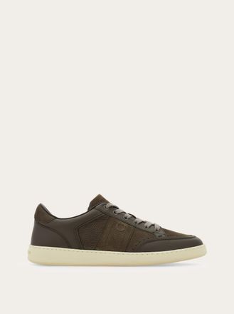 Ferragamo Uomo Sneaker bassa con firma Grigio Taglia 40.5