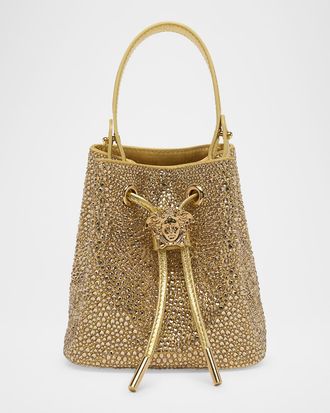Versace La Medusa Embellished Bucket Bag