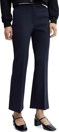 Mango Flare Leg Ankle Pants in Navy at Nordstrom, Size 8