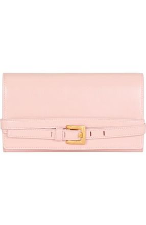 Balmain Shuffle calfskin wallet with chain in Pink at Nordstrom