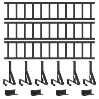 vidaXL Protecci&oacute;n De Nieve Para Techo Negro 300 X 29,5 X 34,5 Cm Acero Vidaxl