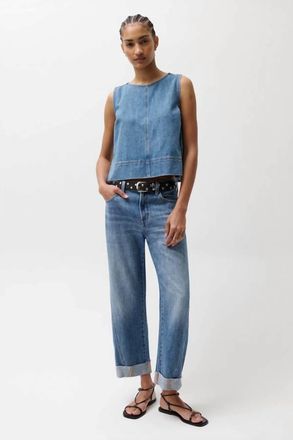 Pistola Denim Kacey Mid Rise Cuffed Boyfriend Jeans In Laguna