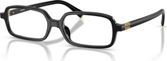 Miu Miu 53mm Rectangle optical glasses in Black at Nordstrom