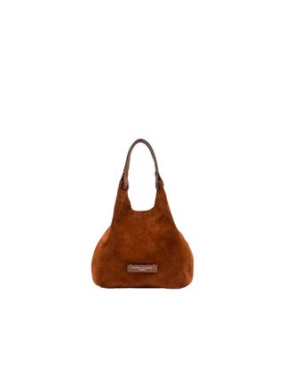Gianni Chiarini Cognac Dua Suede Leather Tote Bag