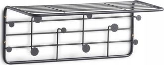 ZELLER Perchero De Metal Negro Con Estante 51 Cm