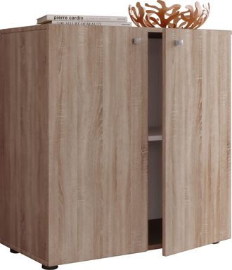 ebuy24 Vcm Caja De Cajones De Madera Dimensiones Cofre De Cajones Aprox. Al. 75 X An. 70 X T. 36 Cm Sideboard Con Pr&aacute;ctica Divisi&oacute;n Entrezanine 2 Puertas Gir