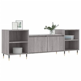 Berkfield Home TV Cabinet Grey Sonoma 160x35x55 cm Engineered Wood | Size: 160 x 35 x 55 cm