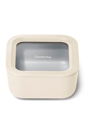 Caraway 4.4-Cup Glass Food Storage Container in Cream at Nordstrom