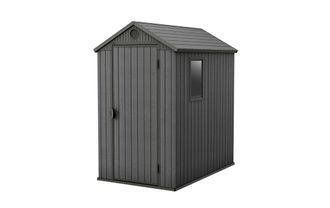 Keter Caseta De Jard&iacute;n Darwin 46 Cobertizo De Almacenamiento Exterior Ordenaci&oacute;n Acero Metal Resina Efecto Madera 126x185x205 Wxdxh Cm - Keter