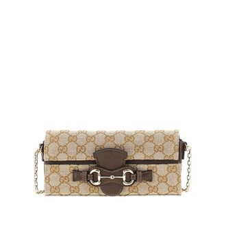 Gucci GG canvas clutch with Horsebit detail Woman One Size