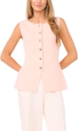 Ted Baker Sleeveless Button-Up Shirt in Cloud Pink at Nordstrom, Size X-Large