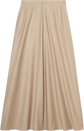 Brooks Brothers Gonna in Lana Vergine a Righe - - Skirts - Donna - Beige - S